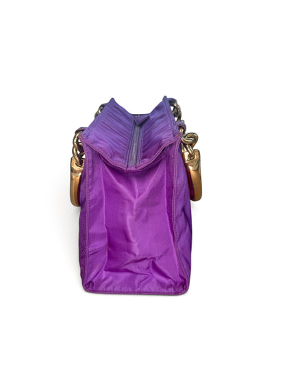 Prada Nylon Tote with Gold Handles