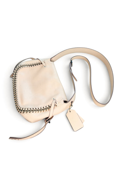Coach Nude Leather Shoulder Bag with Chain Detail