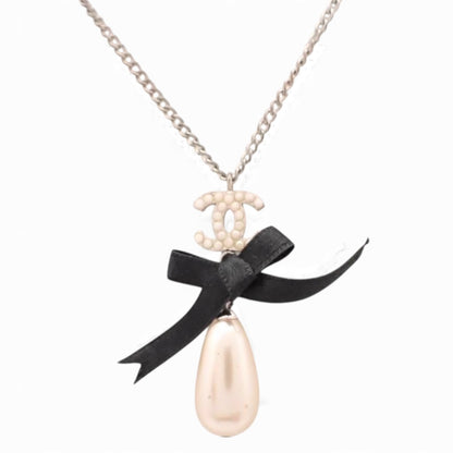 Chanel Pearl Bow Necklace
