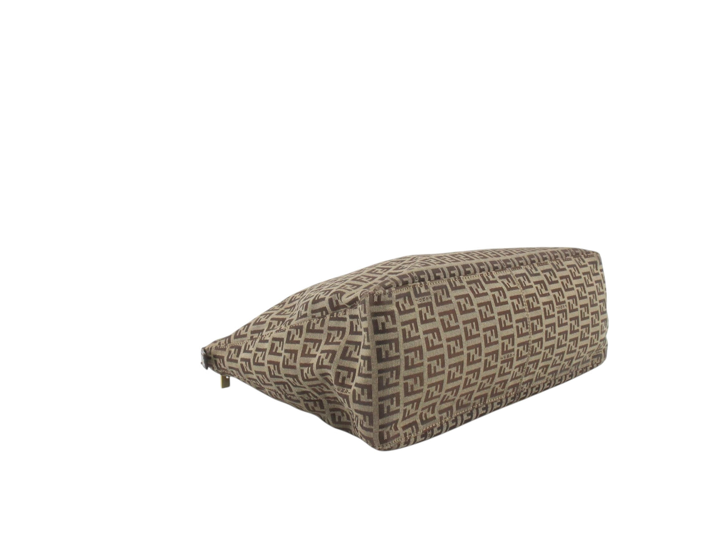FENDI ZUCCA CANVAS SHOULDER TOTE