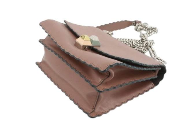 FENDI SCALLOPED LEATHER BAG