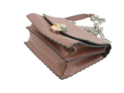 FENDI SCALLOPED LEATHER BAG