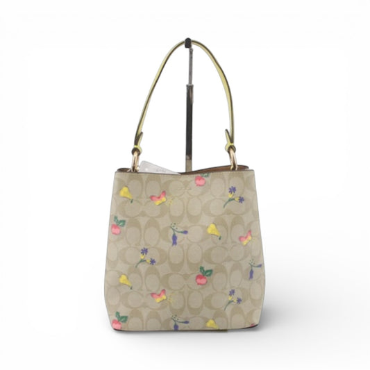Coach Signature Print Shoulder Bag with Butterflies