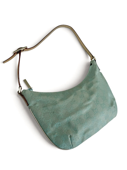 Gucci GG Shimmer Canvas Baguette Shoulder Bag