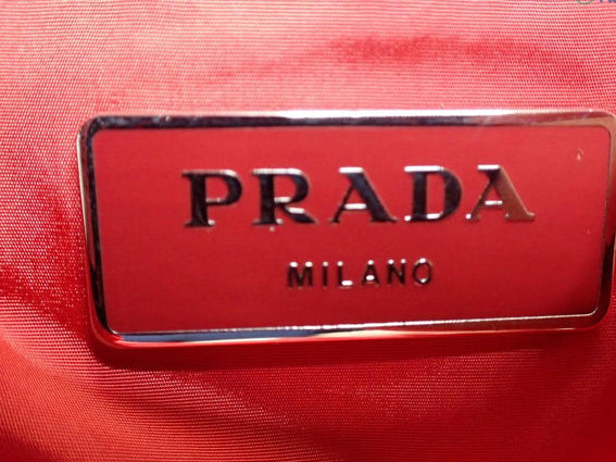 Prada Heart Print Nylon Tote Bag