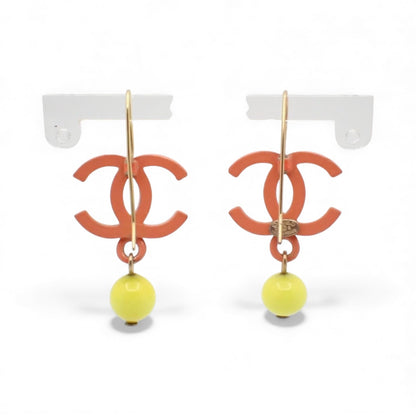 Chanel CC Drop Earrings