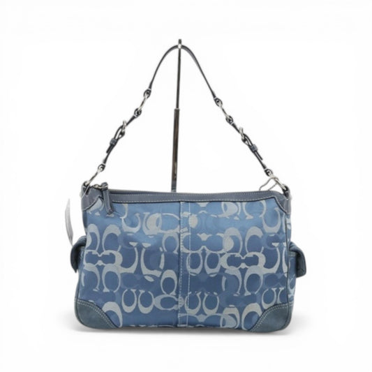 COACH BLUE SIGNATURE SHOULDER BAG