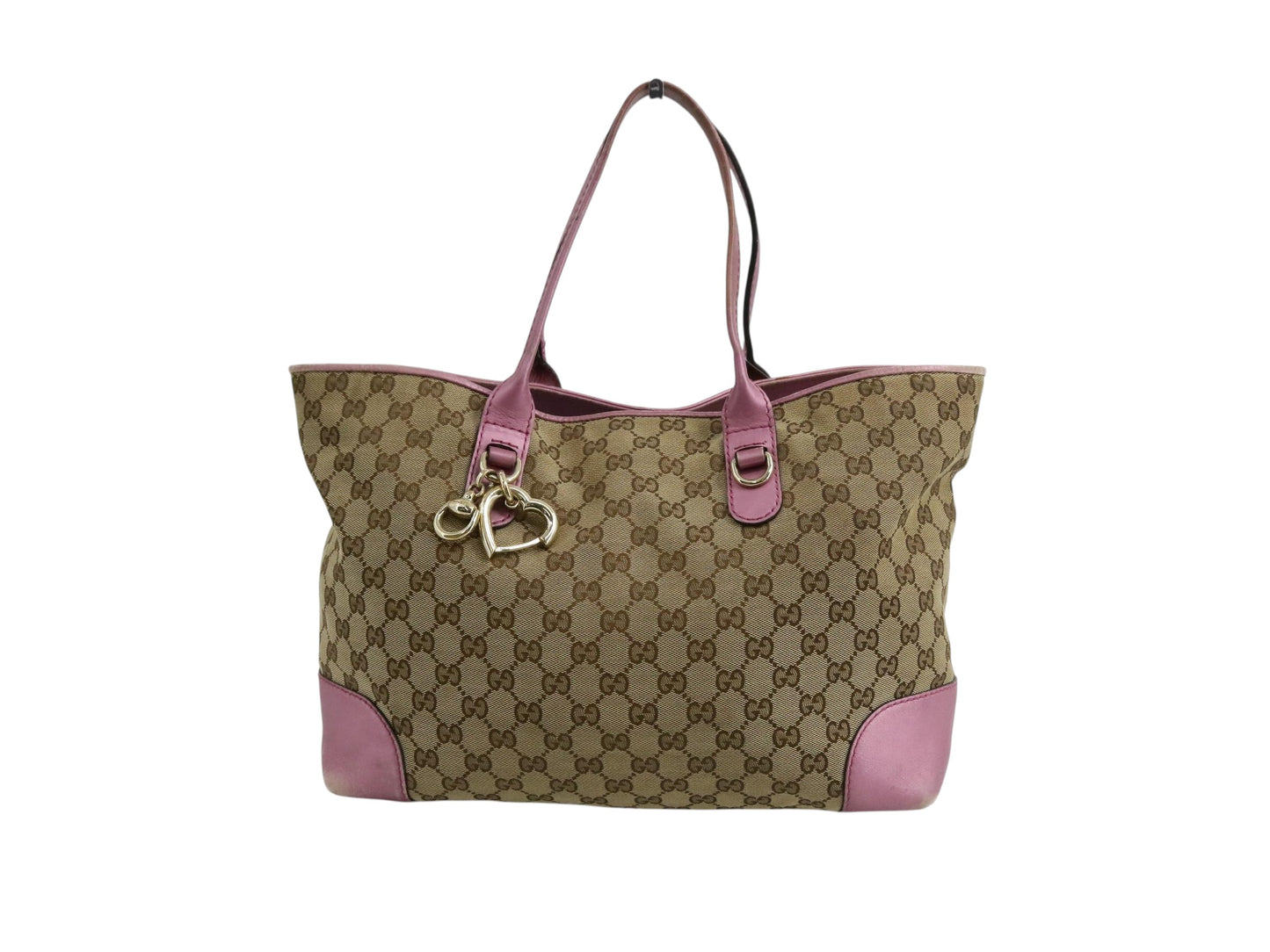 Gucci GG Canvas Tote with Pink Trim