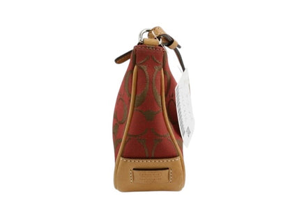 Coach Red and Gold Signature Shoulder Bag