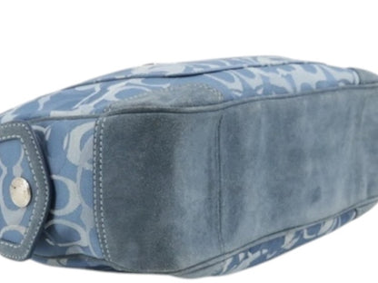 COACH BLUE SIGNATURE SHOULDER BAG