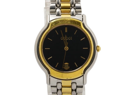 Gucci Two-Tone Watch (Black Dial)