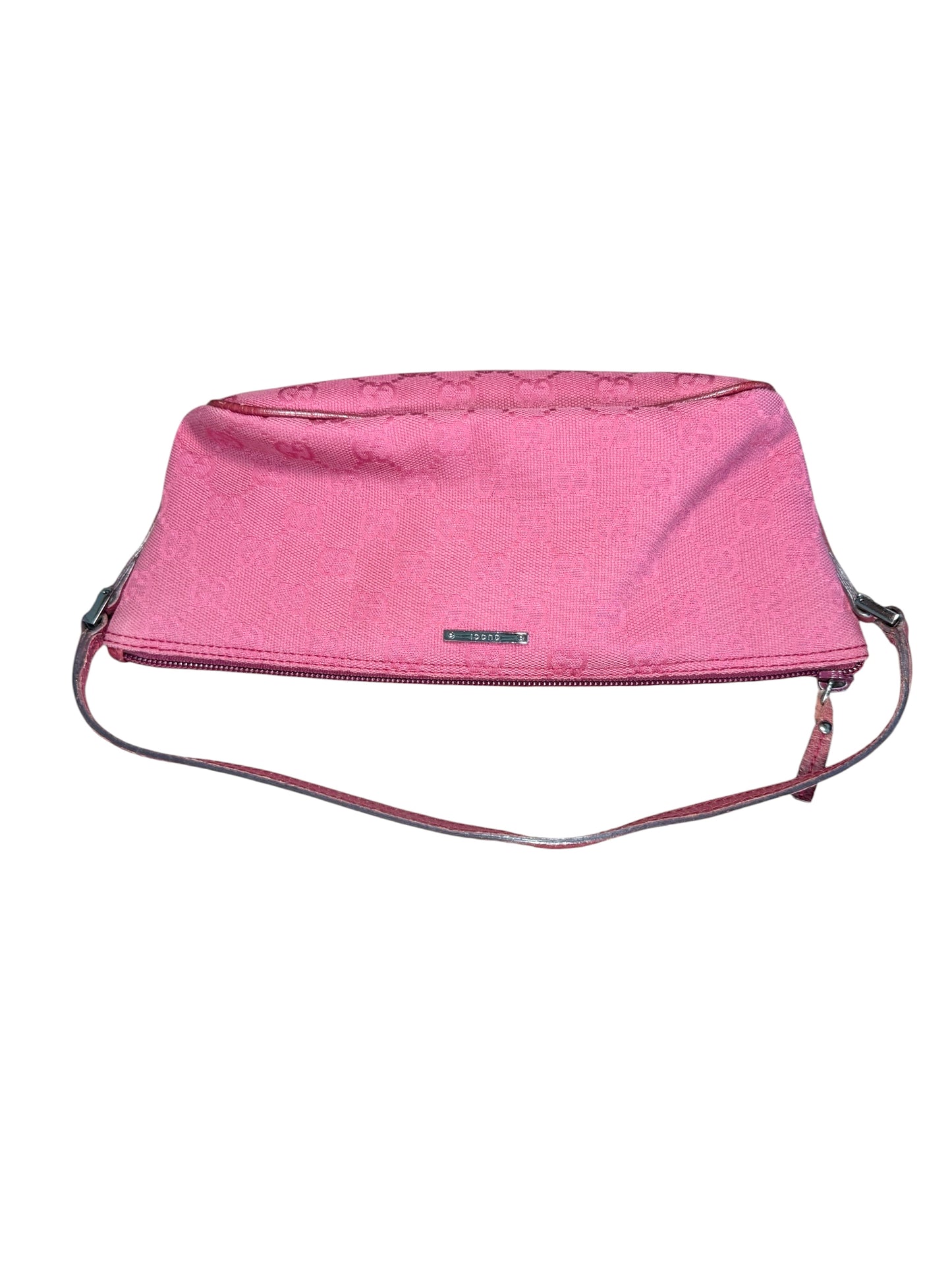 GUCCI Pink GG Canvas Boat Shoulder Bag