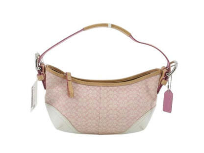 Vintage Coach Signature Shoulder Bag – Pastel Pink