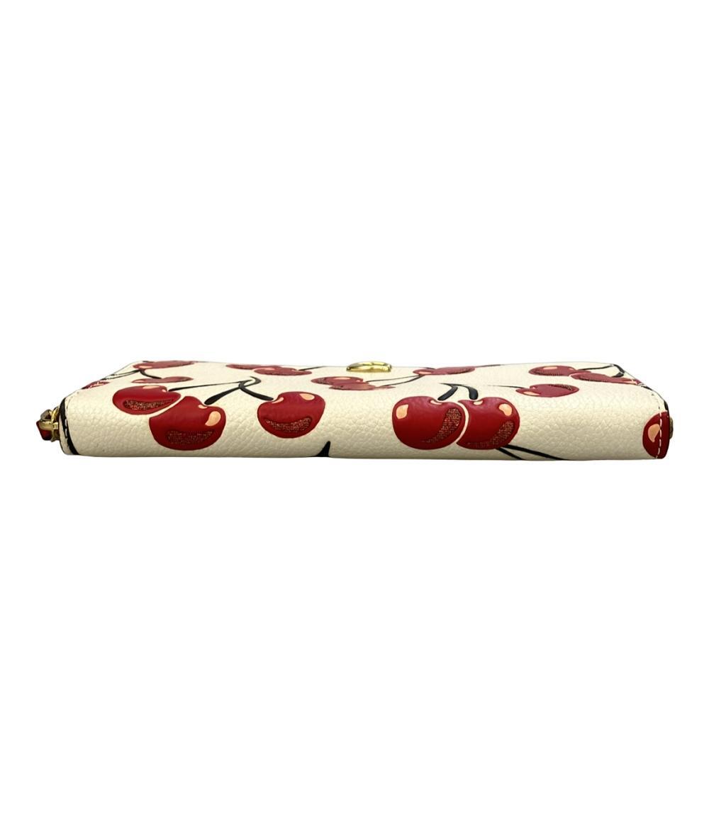 Coach Cherry Print Zip-Around Wallet