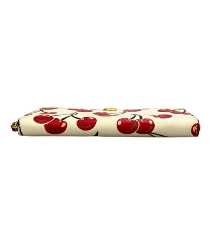 Coach Cherry Print Zip-Around Wallet