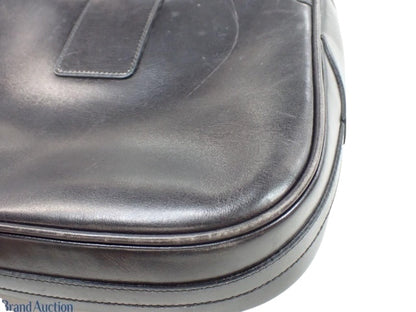 Gucci Interlocking Leather Shoulder Bag – Black