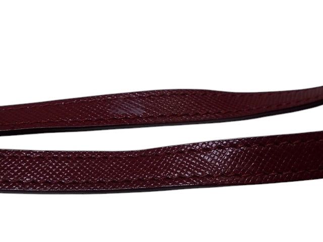 Prada Saffiano Leather Shoulder Bag – Burgundy
