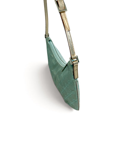 Gucci GG Shimmer Canvas Baguette Shoulder Bag