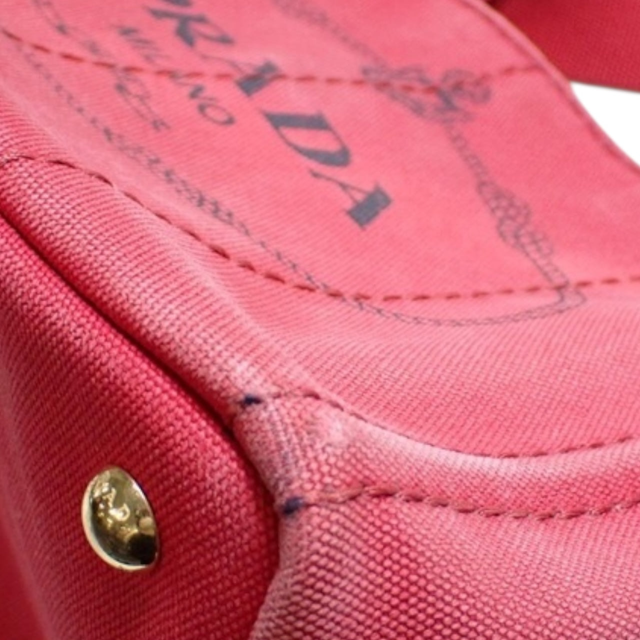 Prada Canapa 2-Way Denim Tote