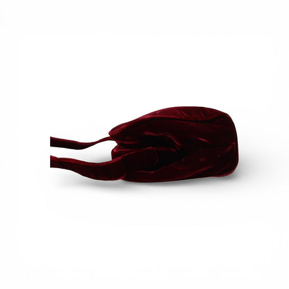 Prada Red Velour Velvet Shoulder Bag