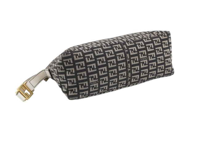 Fendi Zucchino Mini Shoulder Bag – Black/Grey
