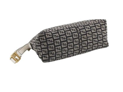 Fendi Zucchino Mini Shoulder Bag – Black/Grey
