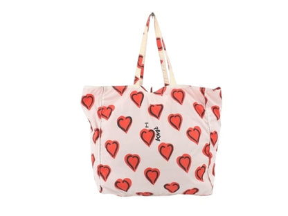 Prada Heart Print Nylon Tote Bag