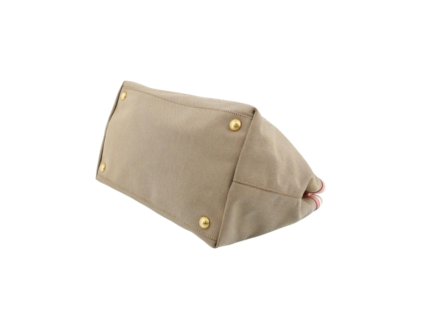 Prada Canapa Bow Tote – Pink & Beige
