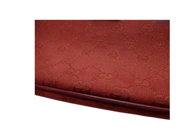 GUCCI RED MONOGRAM SHOULDER BAG