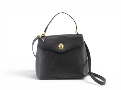 Christian Dior Vintage 2-Way Leather Top Handle Bag – Black Leather