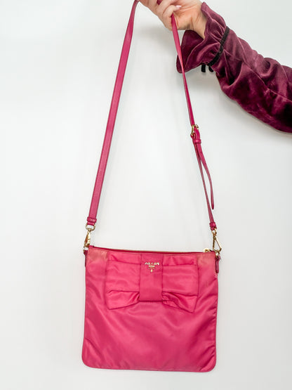 Prada Pink Bow Crossbody Bag