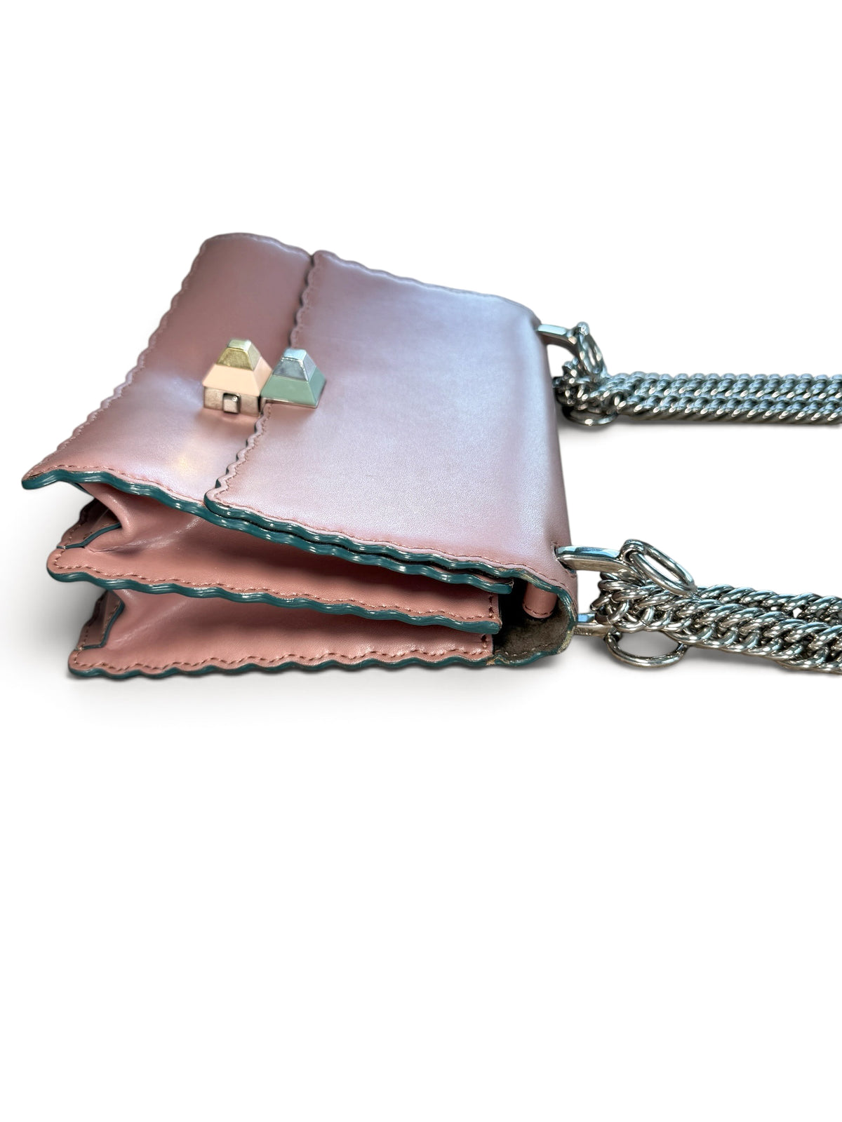 FENDI SCALLOPED LEATHER BAG