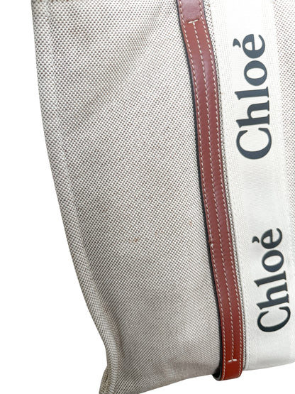 Chloé Woody Canvas Tote