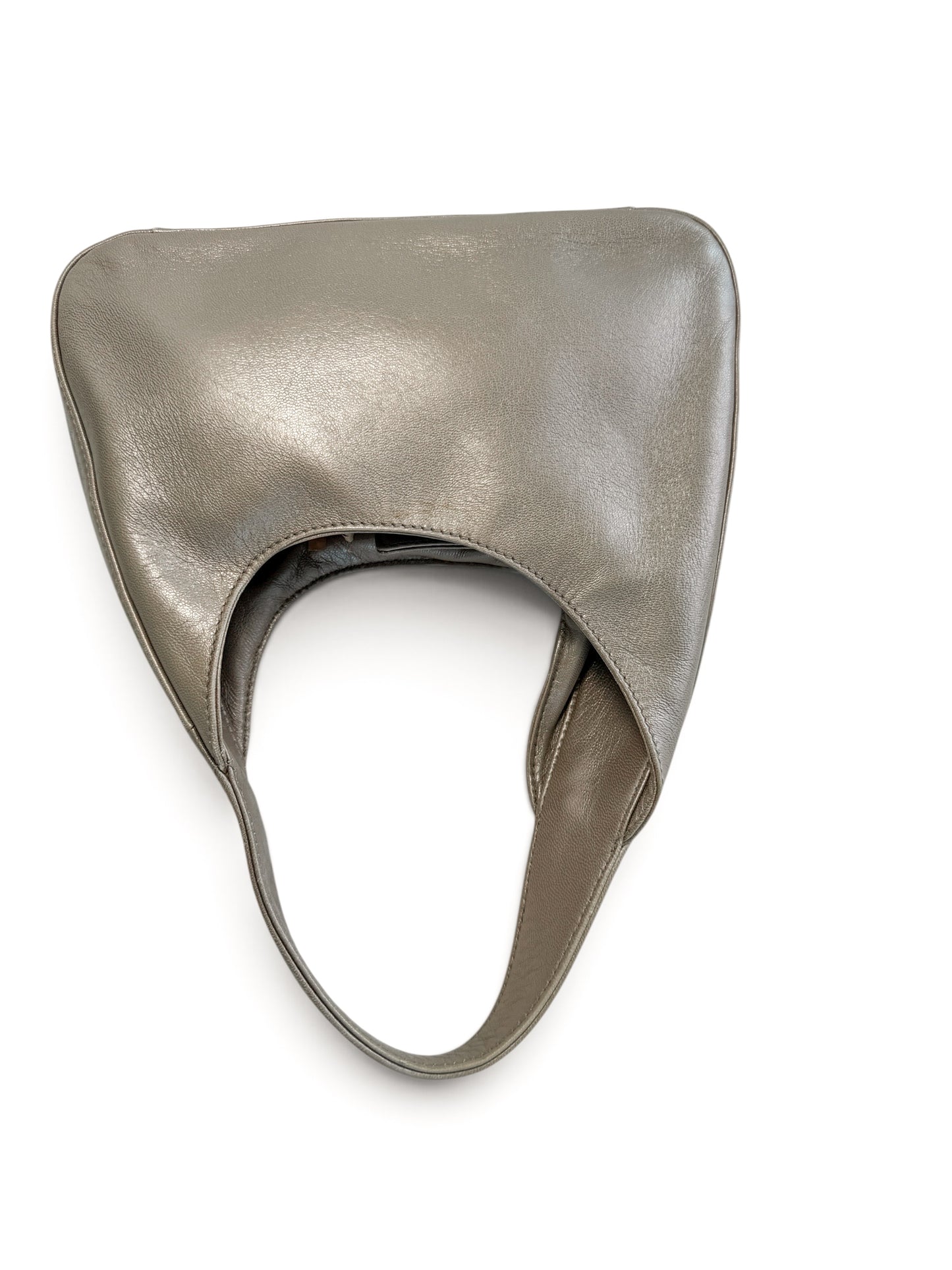 Prada Metallic Leather Hobo Bag – Champagne