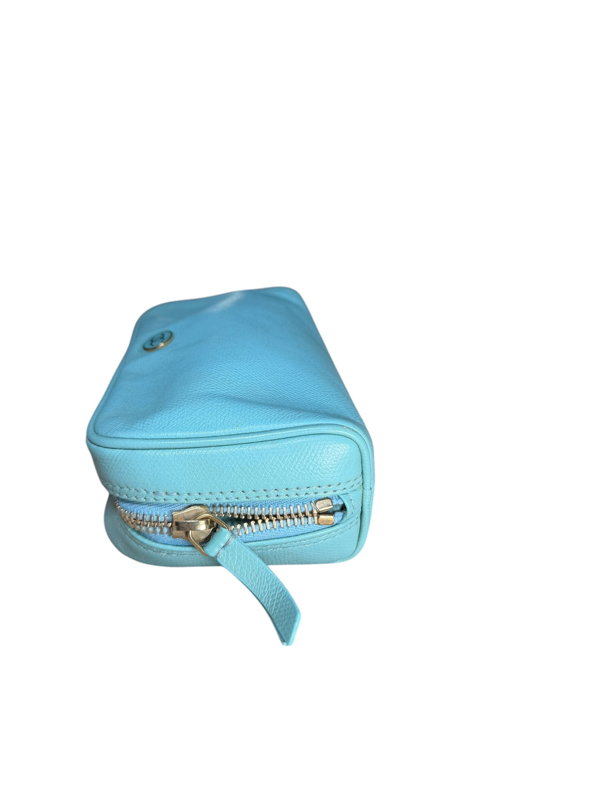 CHANEL LIGHT BLUE COSMETIC POUCH