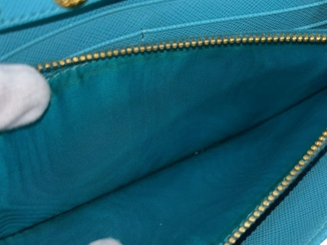 Prada Saffiano Leather Chain Bag – Turquoise