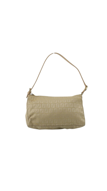 Vintage Fendi Zucchino Shoulder Bag – Beige Monogram