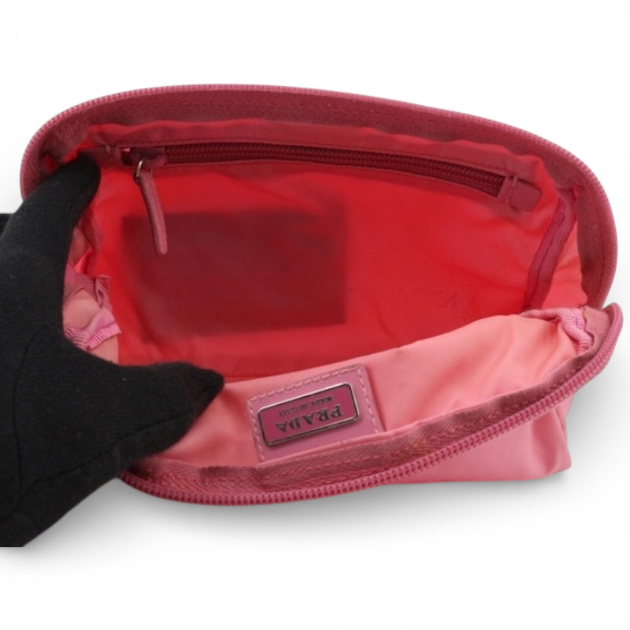 Prada Pink Nylon Cosmetic Pouch