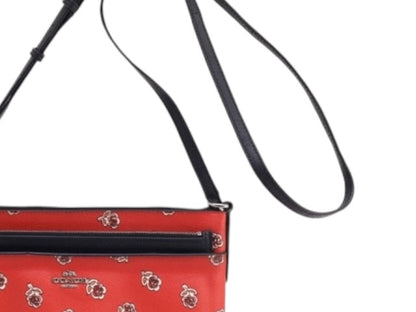 COACH RED CROSSBODY + POUCH SET