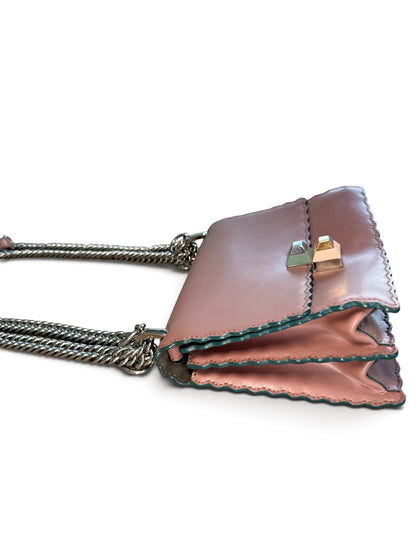 FENDI SCALLOPED LEATHER BAG