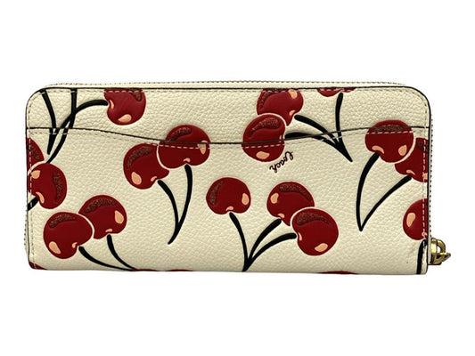 Coach Cherry Print Zip-Around Wallet