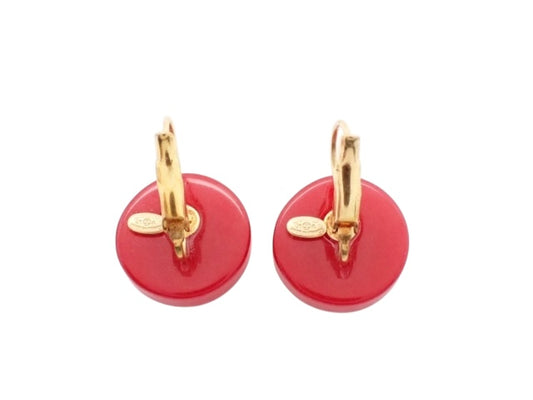 Chanel Red Earrings