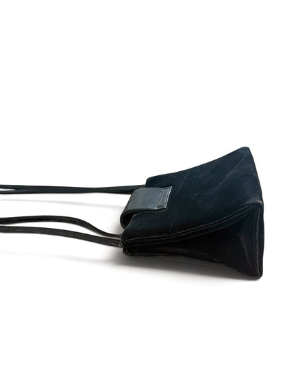 Yves Saint Laurent Heart Rhinestone Velvet Shoulder Bag