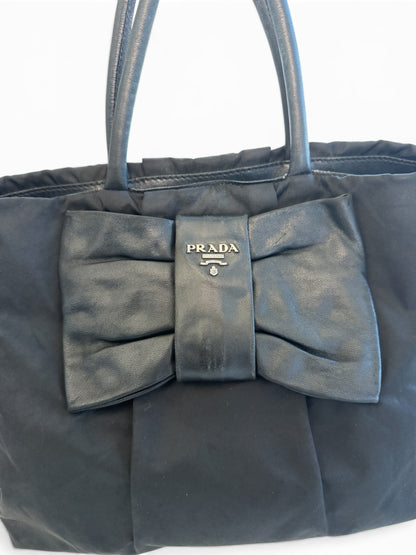 Prada Tessuto Bow Tote Bag