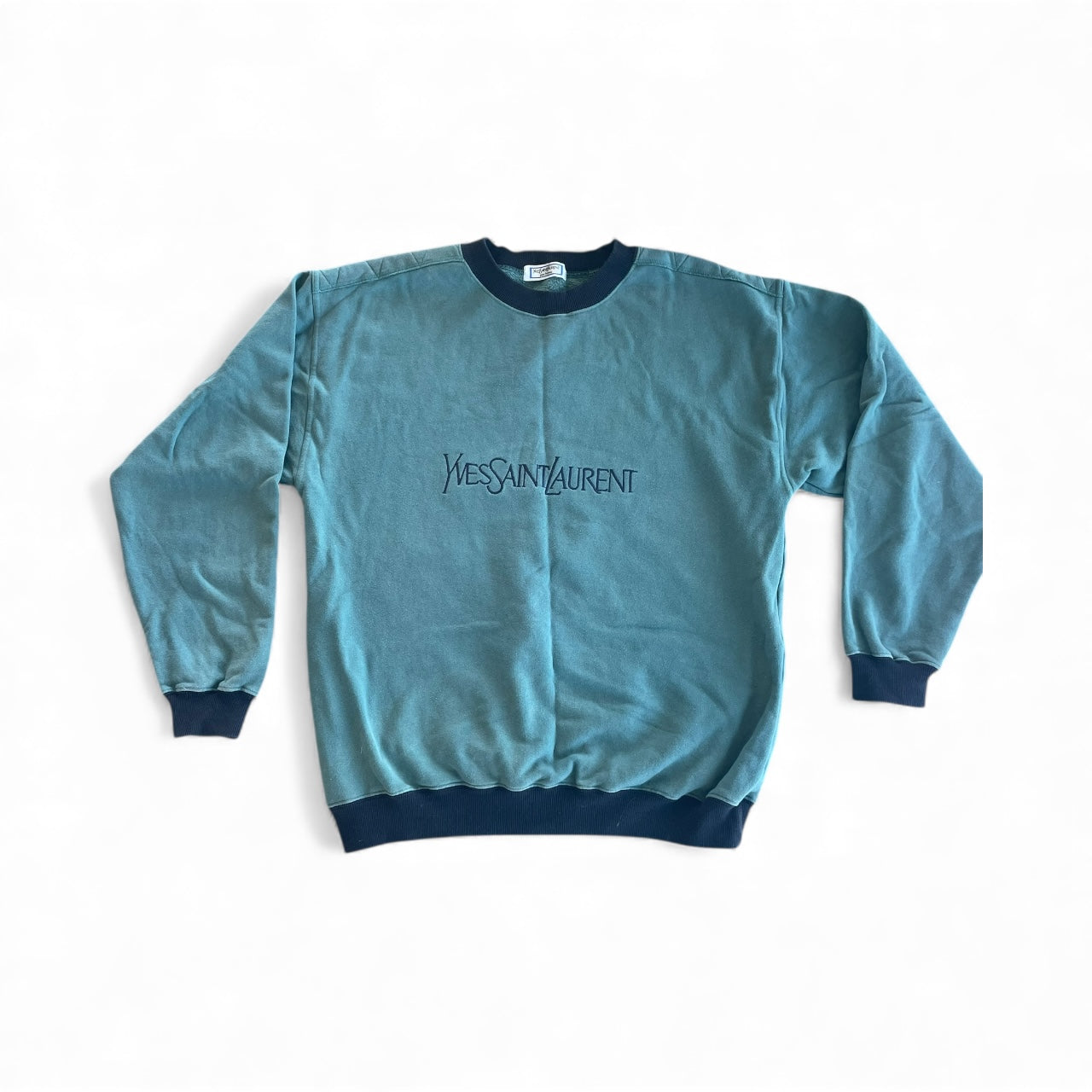 YSL Vintage Teal Crewneck Sweatshirt — Men’s L / Women’s M
