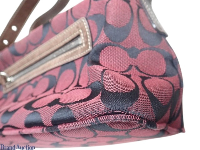 Coach Signature Shoulder Bag (Red/Brown)
