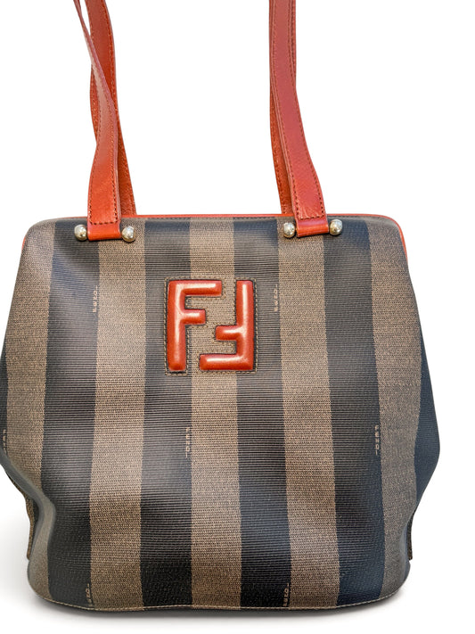 Fendi Pequin Stripe shoulder Bag