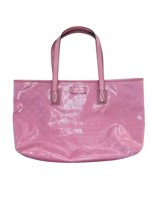 Gucci Pink GG Imprimé Medium Tote