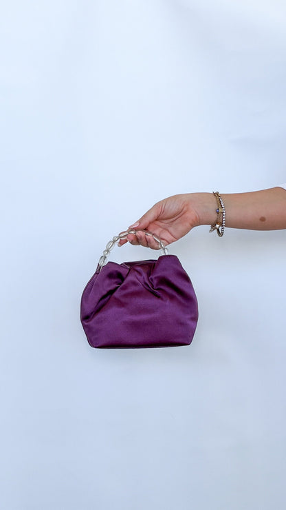 CHRISTIAN DIOR PEARL SATIN HANDBAG – A GRADE