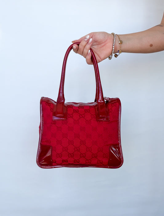 Gucci GG Canvas Mini Tote – Red